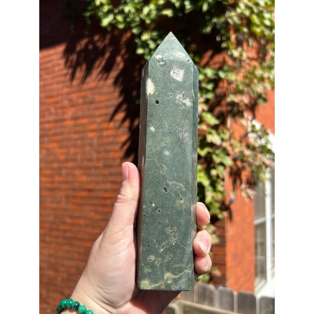 Large Lotus Jasper Tower over 8” tall
